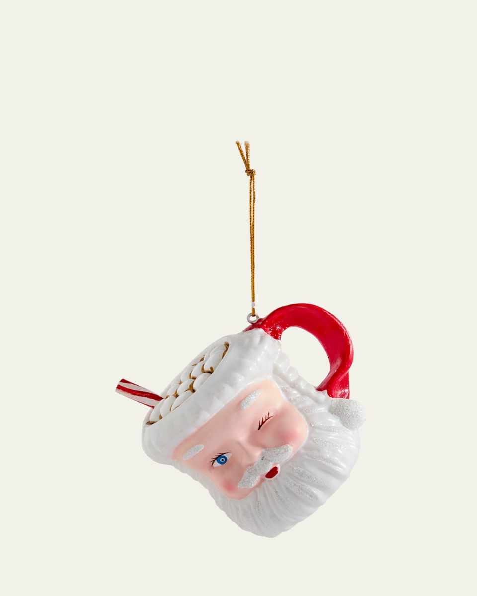 Vintage Santa Mug Christmas Ornament